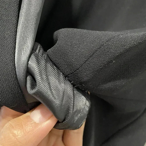 MNG MANGO Women's Black Capiz Button Wrap Dress EUR S USA 4 back zip S - Picture 6 of 10